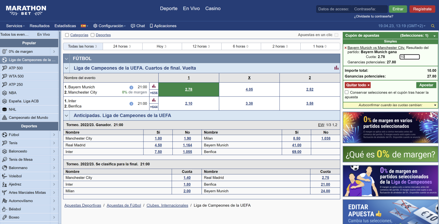 MARATHONBET APUESTAS