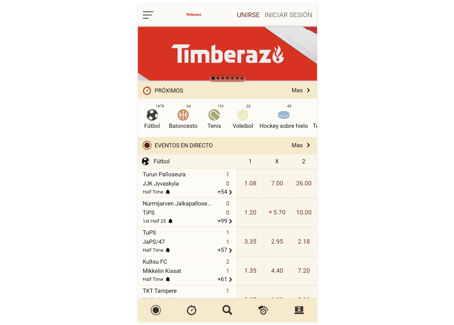 Timberazo - Plataforma