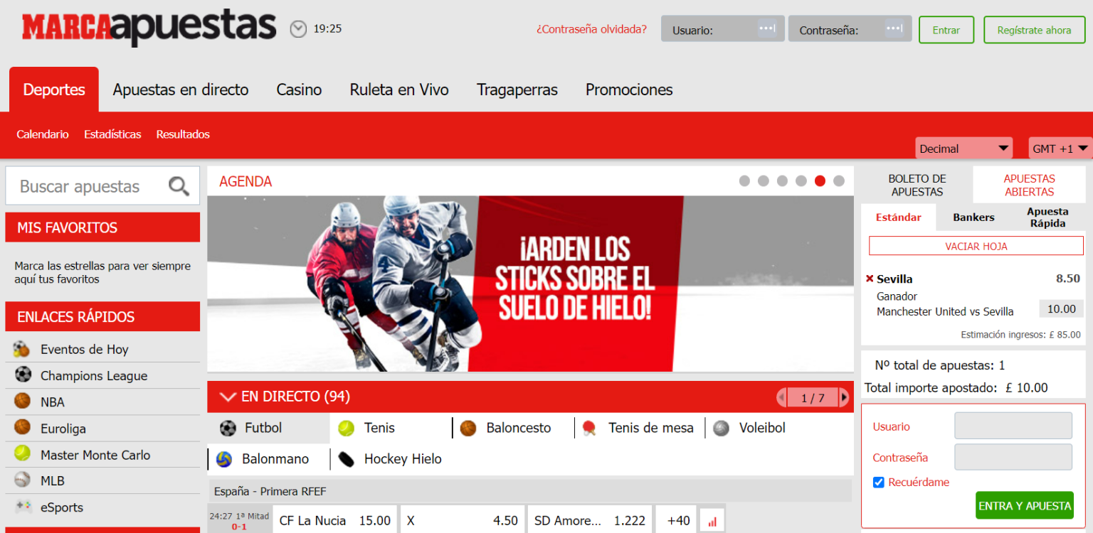 Cupón de apuestas en Marca Apuestas